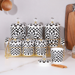 7'li Porselen Baharat Takımı - arow