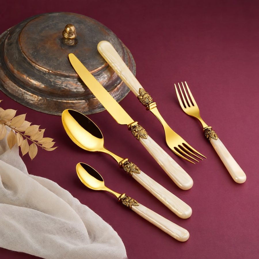 Gold Minerva Çatal Kaşık Bıçak Seti - 1