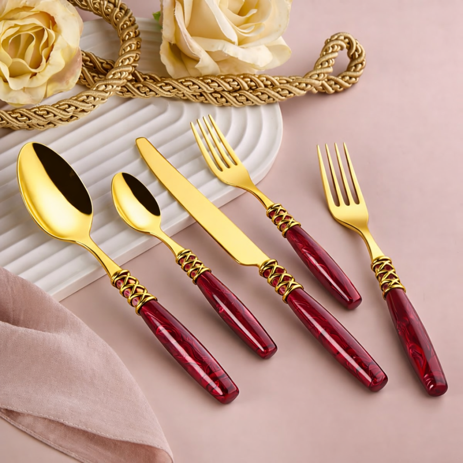 Gold Minerva Çatal Kaşık Bıçak Seti - 1