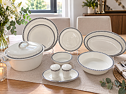 HEDRA SILVER 60 PARÇA PORSELEN YEMEK TAKIMI - arow