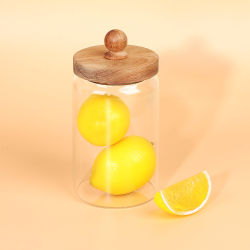 Madera Akasya Kapak Cam Kavanoz - arow