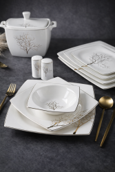 Margo 60 Parça Porselen Yemek Takımı - arow