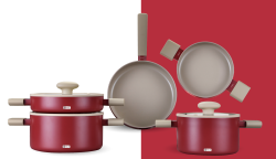 ProChef Cooker Kristal Kaplama Tencere Seti - 1