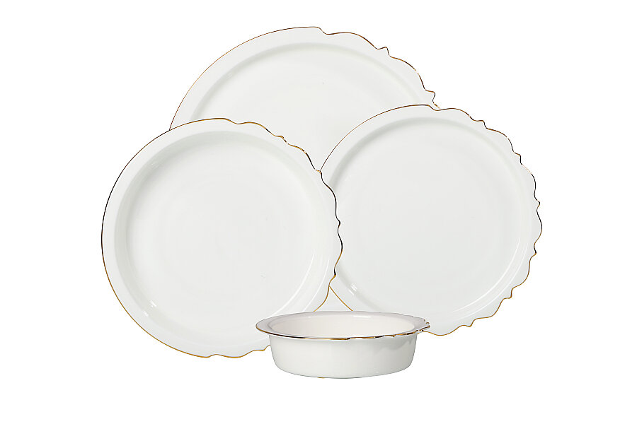 PURE GOLD FINE BONE 24 PARÇA PORSELEN YEMEK TAKIMI - 2