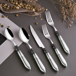  Silver Fortuna Çatal Kaşık Bıçak Seti - Pink&More