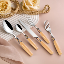 Silver Fortuna Çatal Kaşık Bıçak Seti - Pink&More