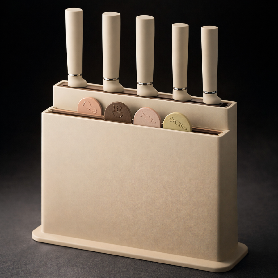 Vanni Bıçaklı Kesme Tahtası Seti - 2